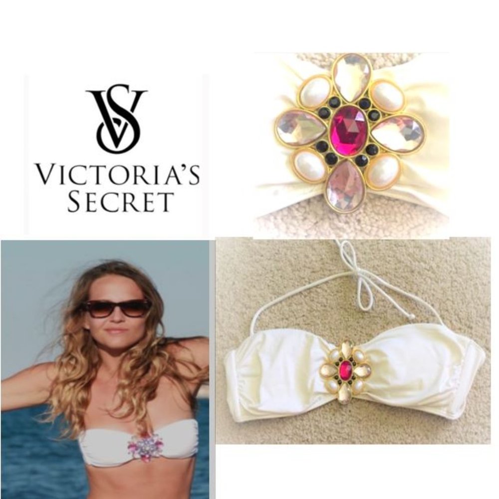 VS Jewel Bikini Bandeau Bra‎ BEAUTIFUL Victoria's Secret Bat…